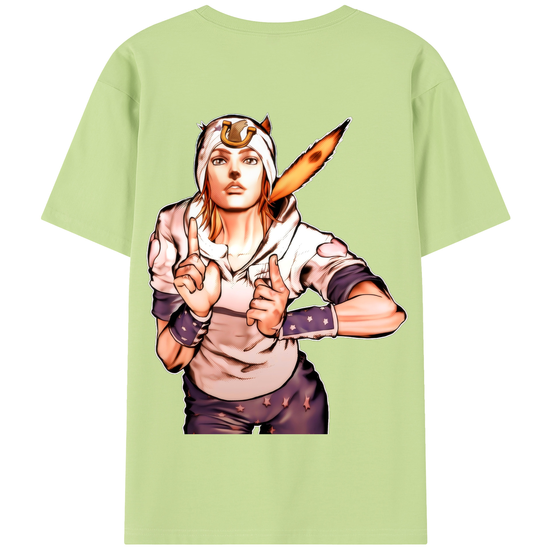 （画像用） ジョジョの奇妙な冒険 ジョナサン?ジョースター JoJo's Bizarre Adventure Jonathan Joestar 綿100％半袖Tシャツ（背面プリント）